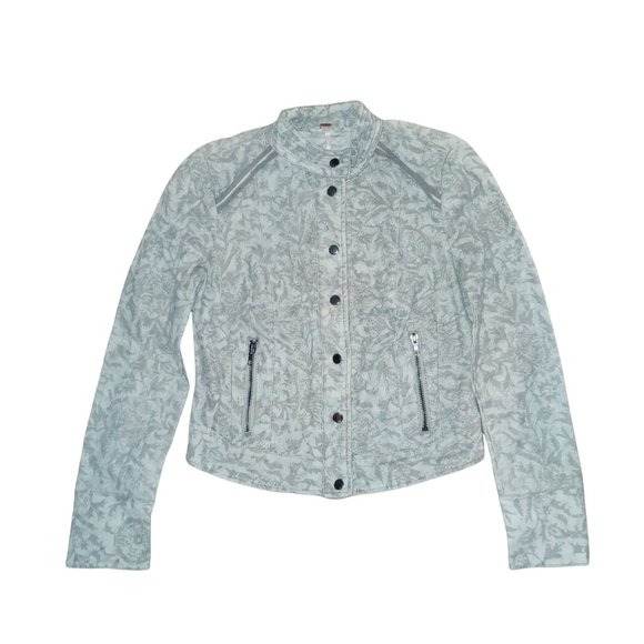 Free People Structured Neutral Color Jacket Size 4